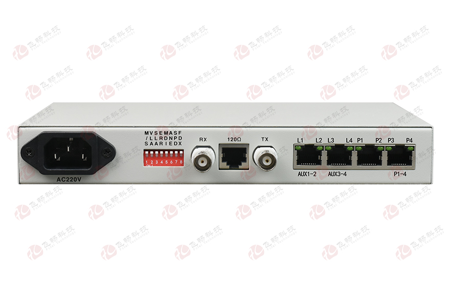 飛暢科技-1-4路電話+1FE以太+2RS232 E1復用